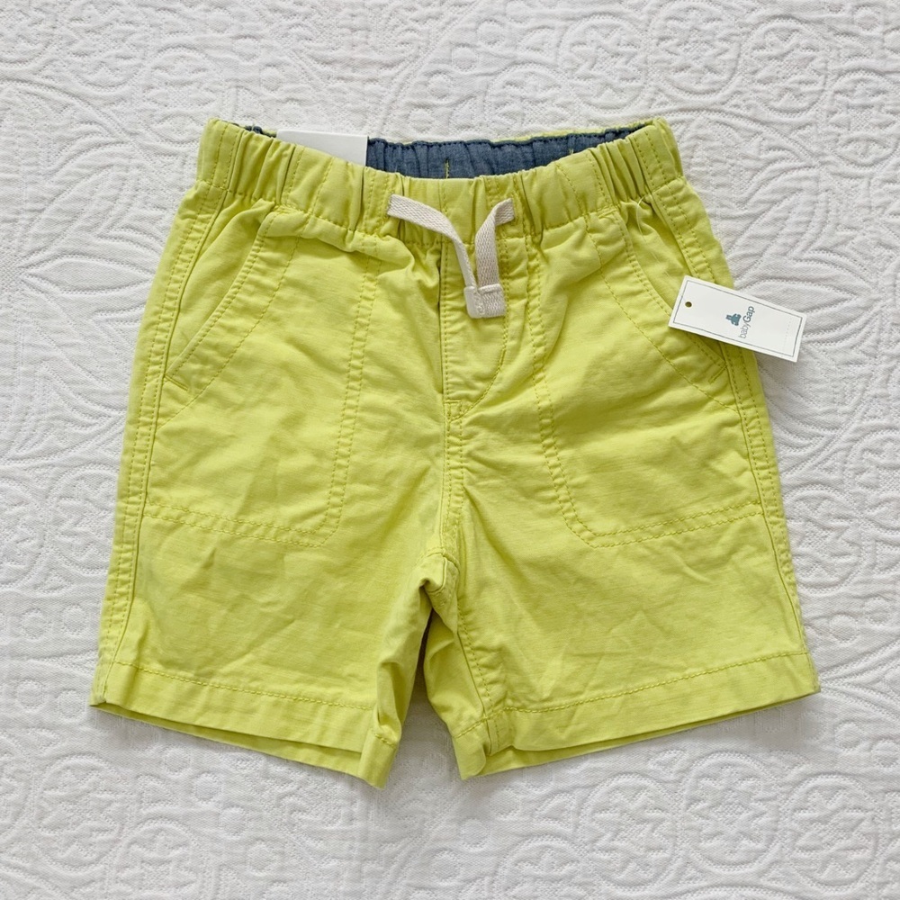 Baby Gap Toddler Boys' Twill‎ Pull-On Shorts, Phosphorous Yellow